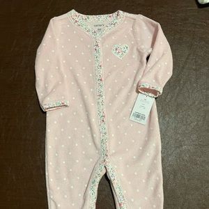 Terry cloth baby girl pajamas